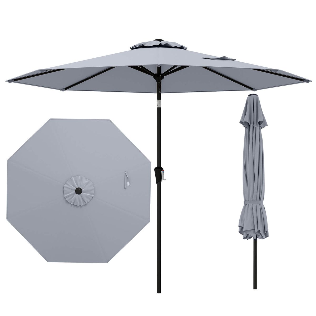 8-foot Patio Umbrella - Gray