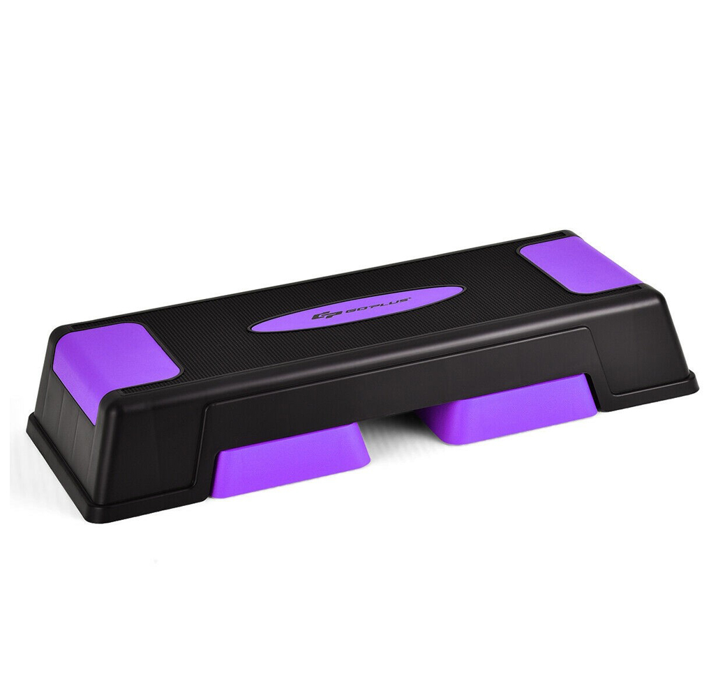 Adjustable Height Aerobic Exercise Stepper - Purple