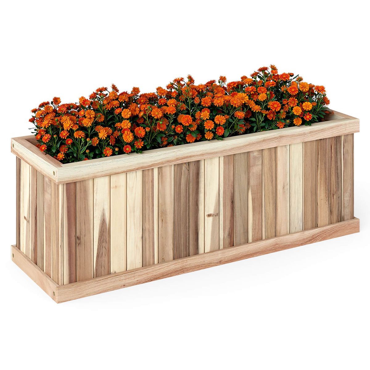 Acacia Wood Raised Garden Bed (1 or 2-Pack) - 1 PCS