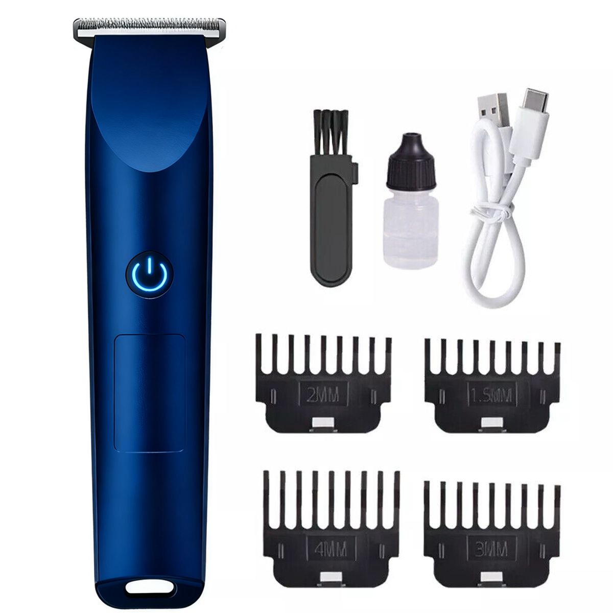 Men Pro Electric Hair Clippers Beard Trimmer - Blue