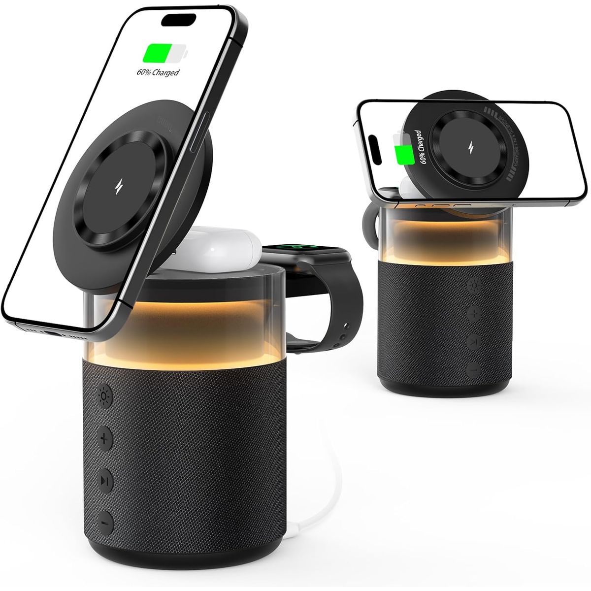 5-in-1 Multifunctional Speaker Charging Station - 5-in-1 Multifunctional BLACK