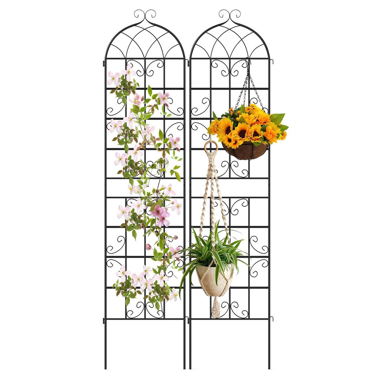 Heavy-Duty Metal Garden Trellis (2 or 4-Pack) - 86” x 20”-2