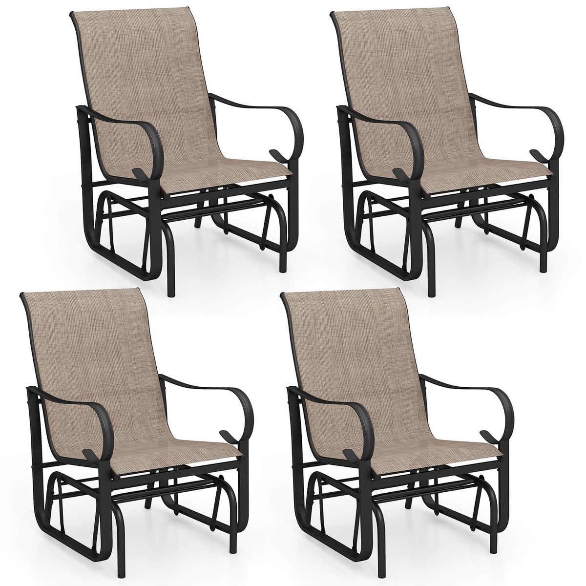 Outdoor Glider Chairs (Set of 2 or 4) - Set of 4