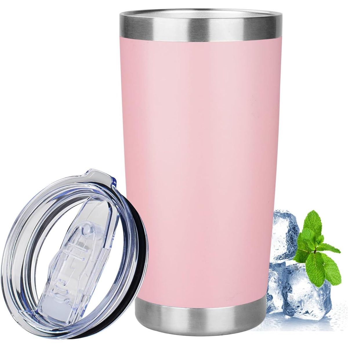 Stainless Steel Travel Coffee Tumbler - Pink