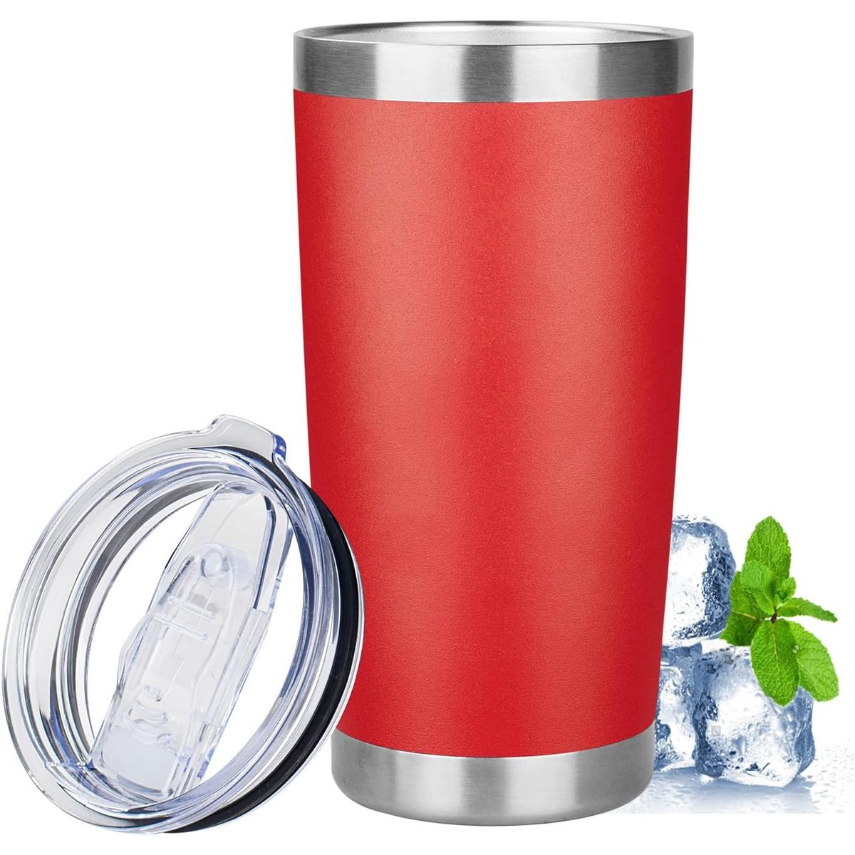 Stainless Steel Travel Coffee Tumbler - Red