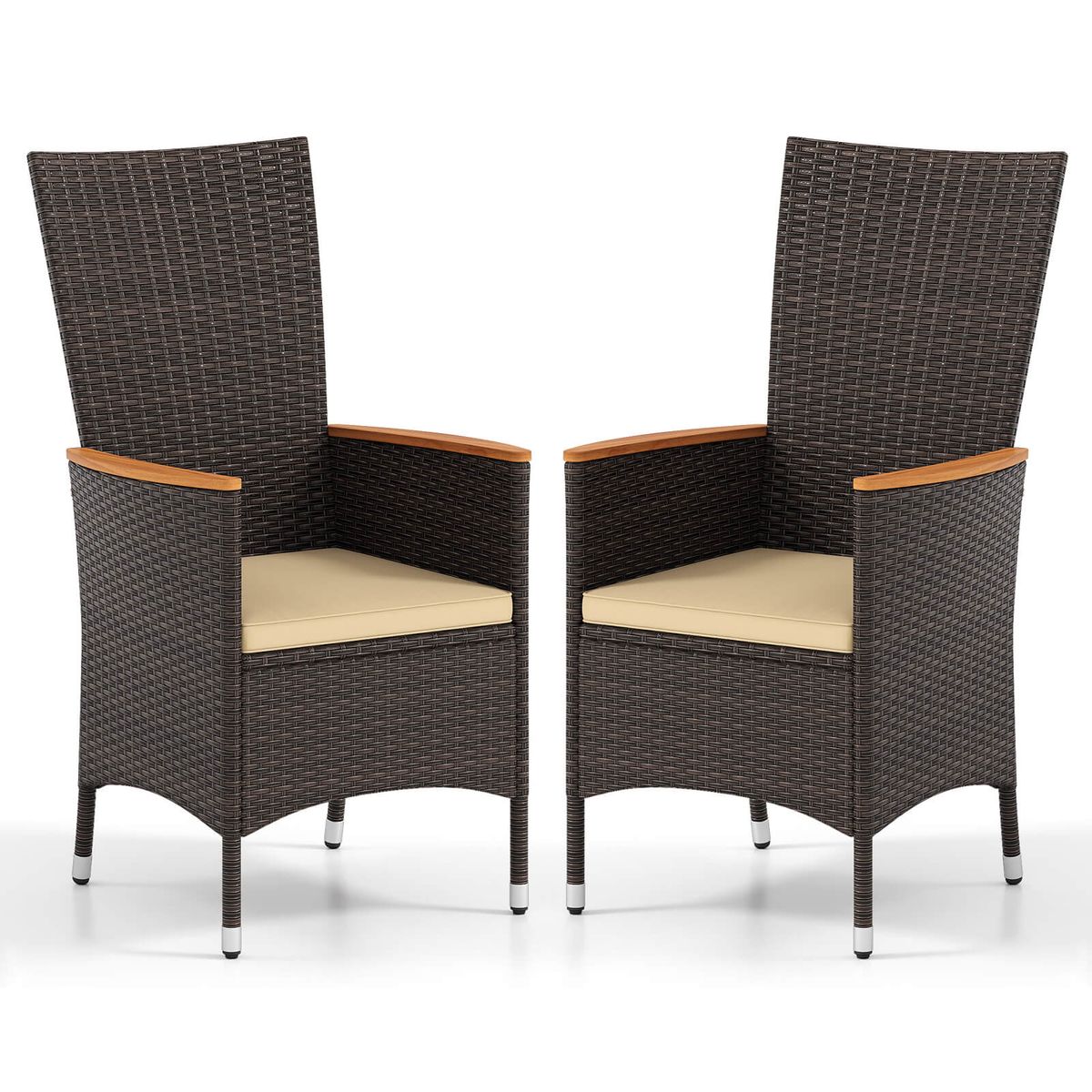 Patio Rattan Chairs (Set of 2 or 4) - Set of 2
