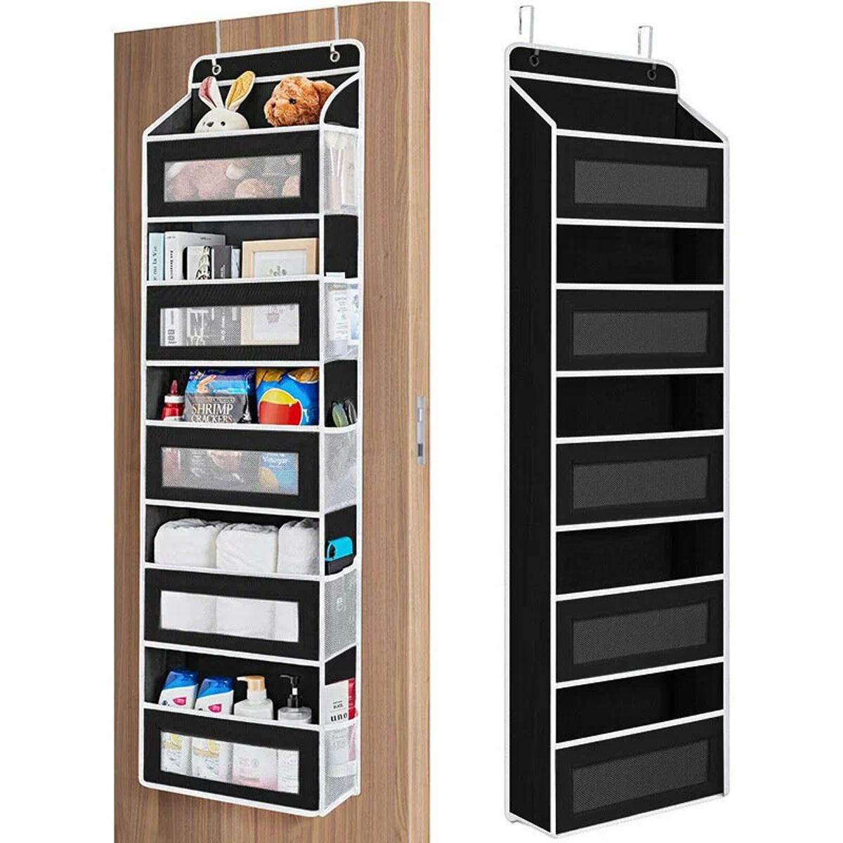Shelf Hanging Door Organizer - Black