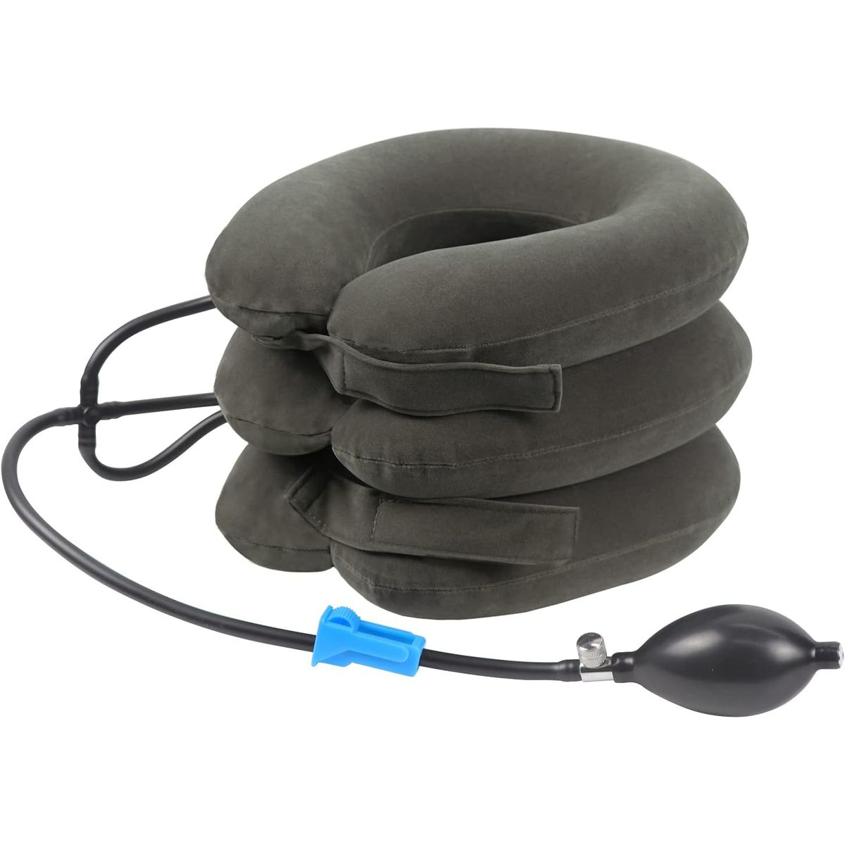 Adjustable Inflatable Neck Traction Device - Grey