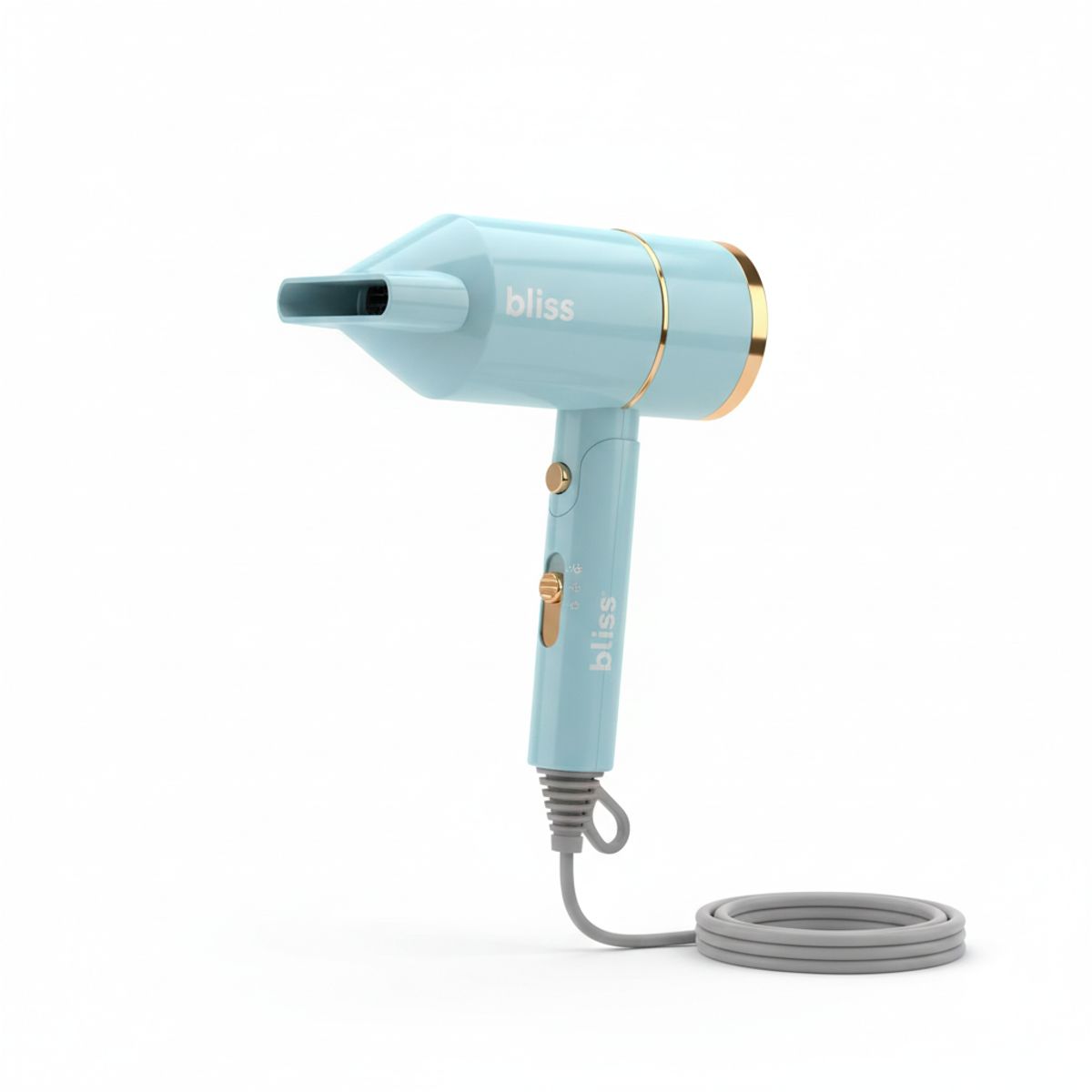 BLISS 1200W Professional Hair Dryer with Concentrator Nozzle - Blue