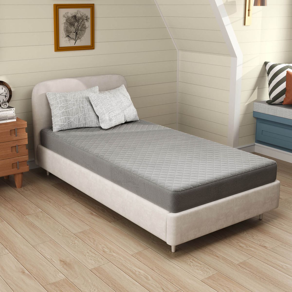 Mattress Protector Topper with Soft Velvet (Twin, Queen, King) - Twin
