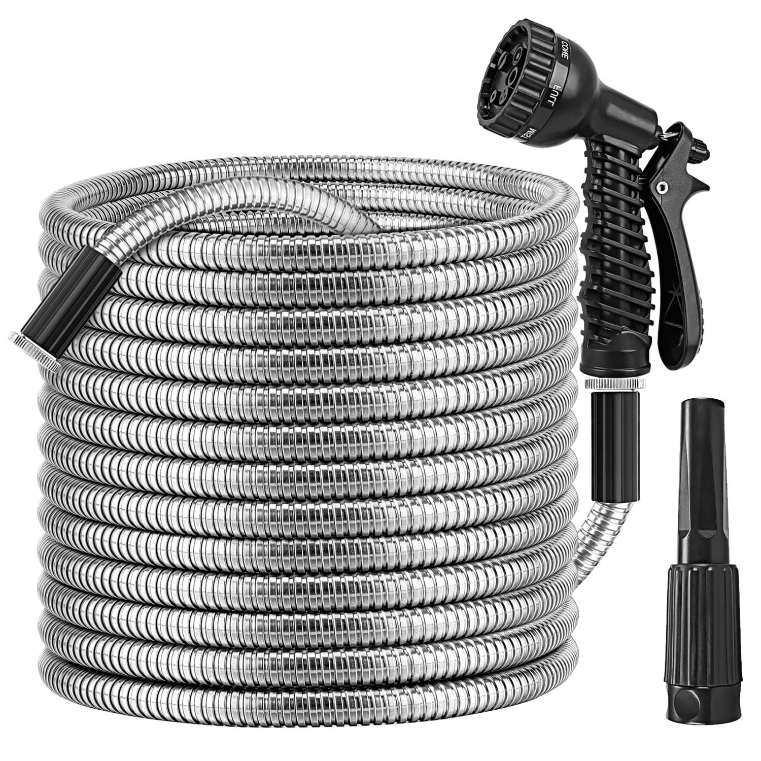 Stainless Steel Garden Hose Kit - 25FT