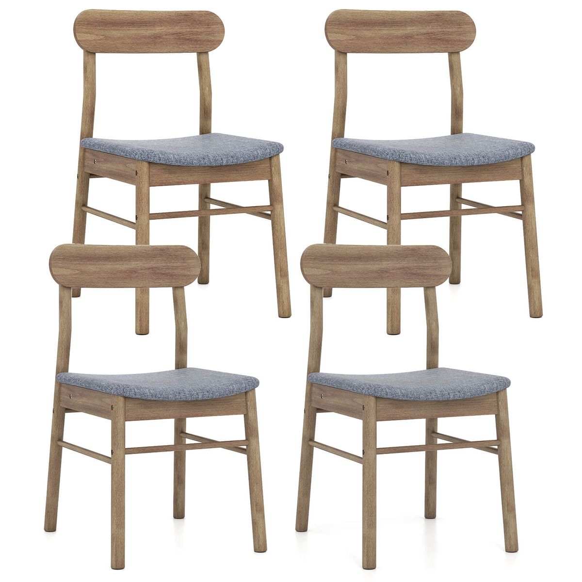 Upholstered Kitchen  Armless  Dining Chairs  - 4 PCS