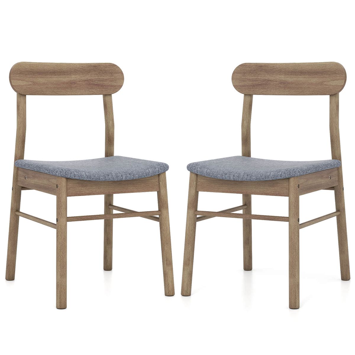 Upholstered Kitchen Armless Dining Chairs - 2 PCS