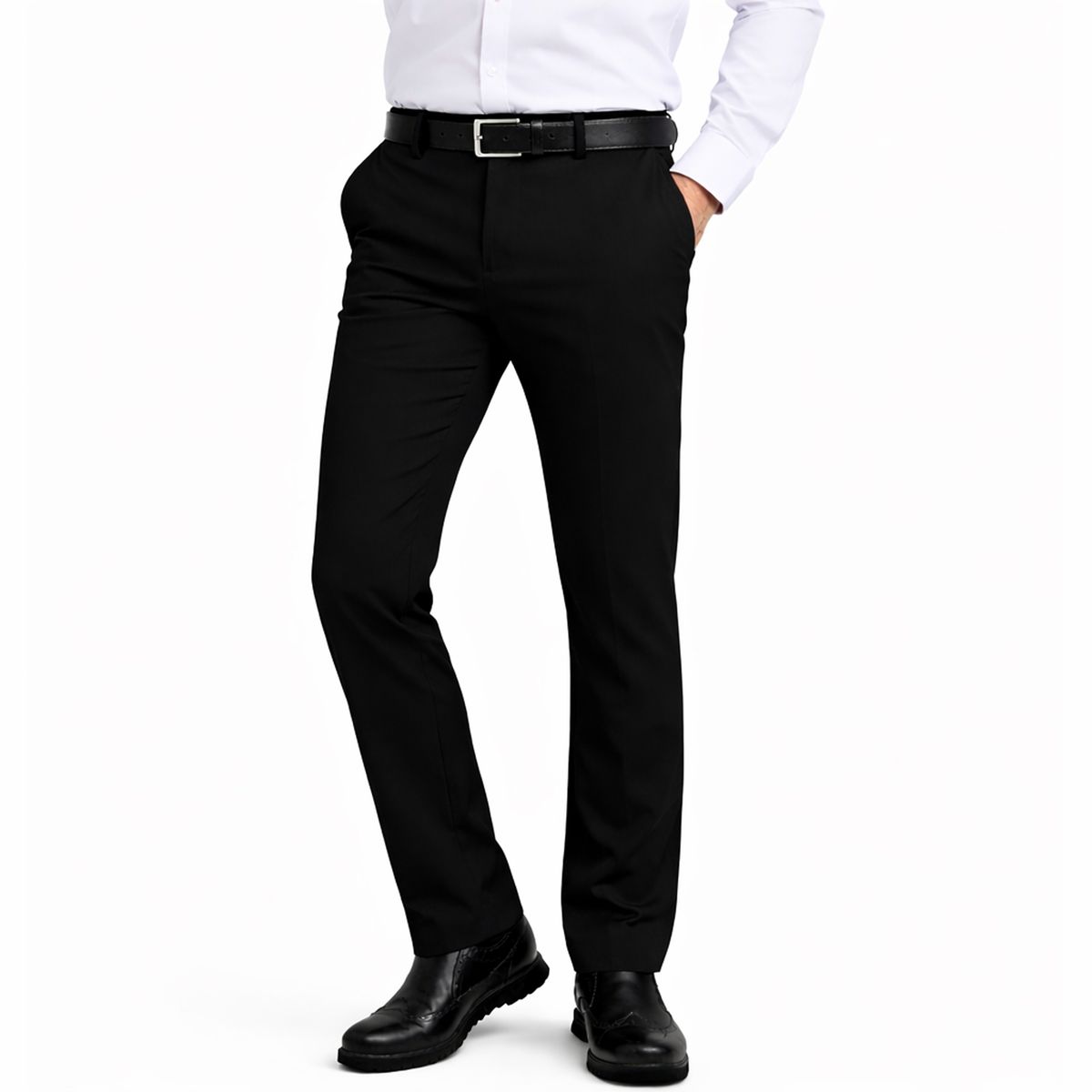 Men’s Flex Stretch Slim Fit Dress Pants - J/MTOP-01 / BK / 30