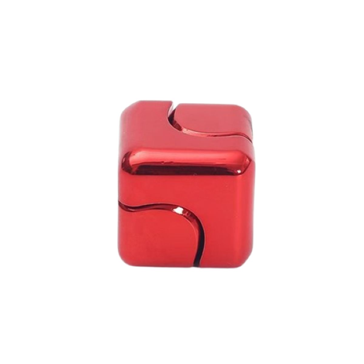 Premium Metal Cube Fidget Spinner - Red