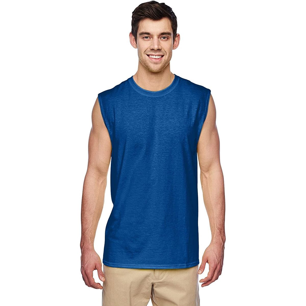 Jerzees 29SR Men's Sleeveless Shooter T-Shirt (Size Small) - Royal