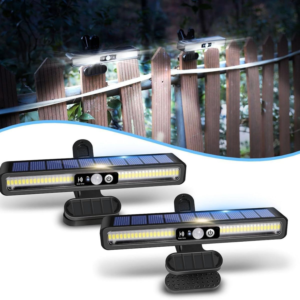 Outdoor Clip On Solar Motion Light - Warm Light