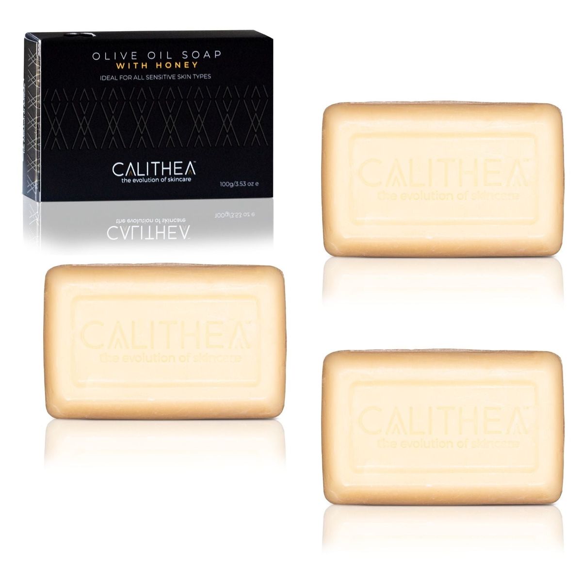 All Natural Olive Oil Soap (3-Pack) - Honey