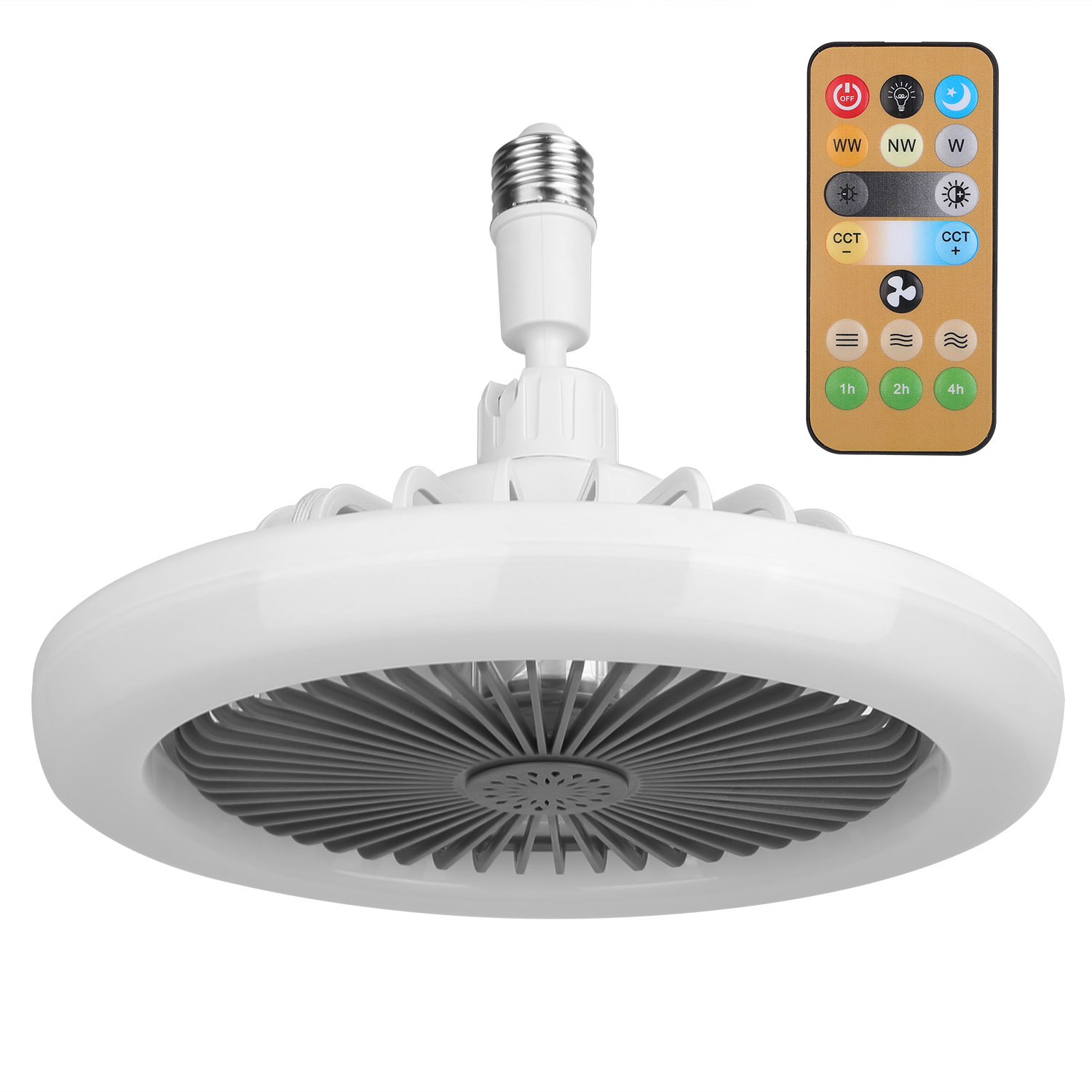 Socket Fan Light - Grey