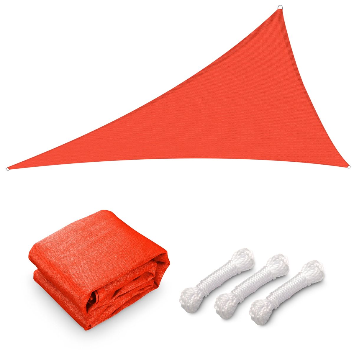 Yescom 25-foot Triangle Sun Shade - Sun Shade Red