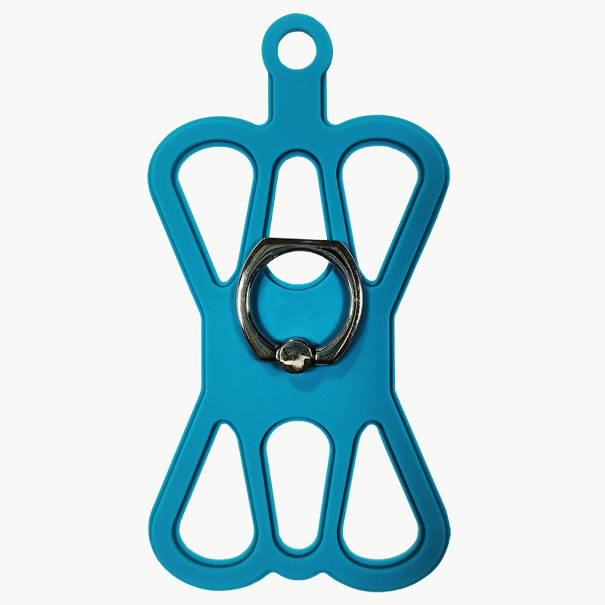 Silicone 360&deg; Lanyard Grip Phone Case - Lanyard Grip Phone Case - Peacock Blue