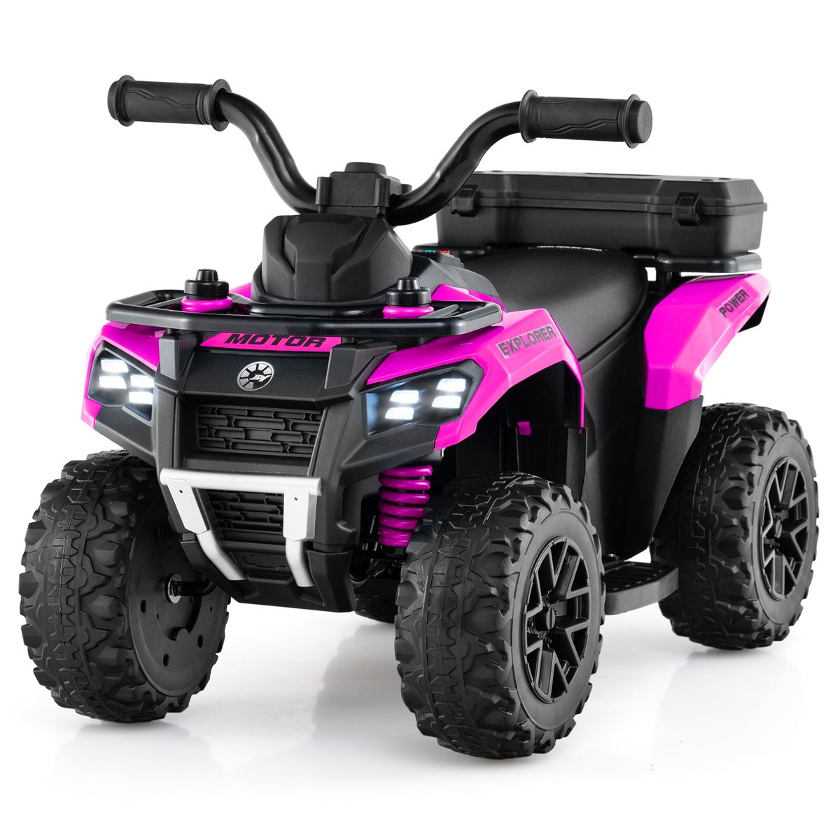 6V Ride-On Electric ATV with Integrated Sound System - Pink