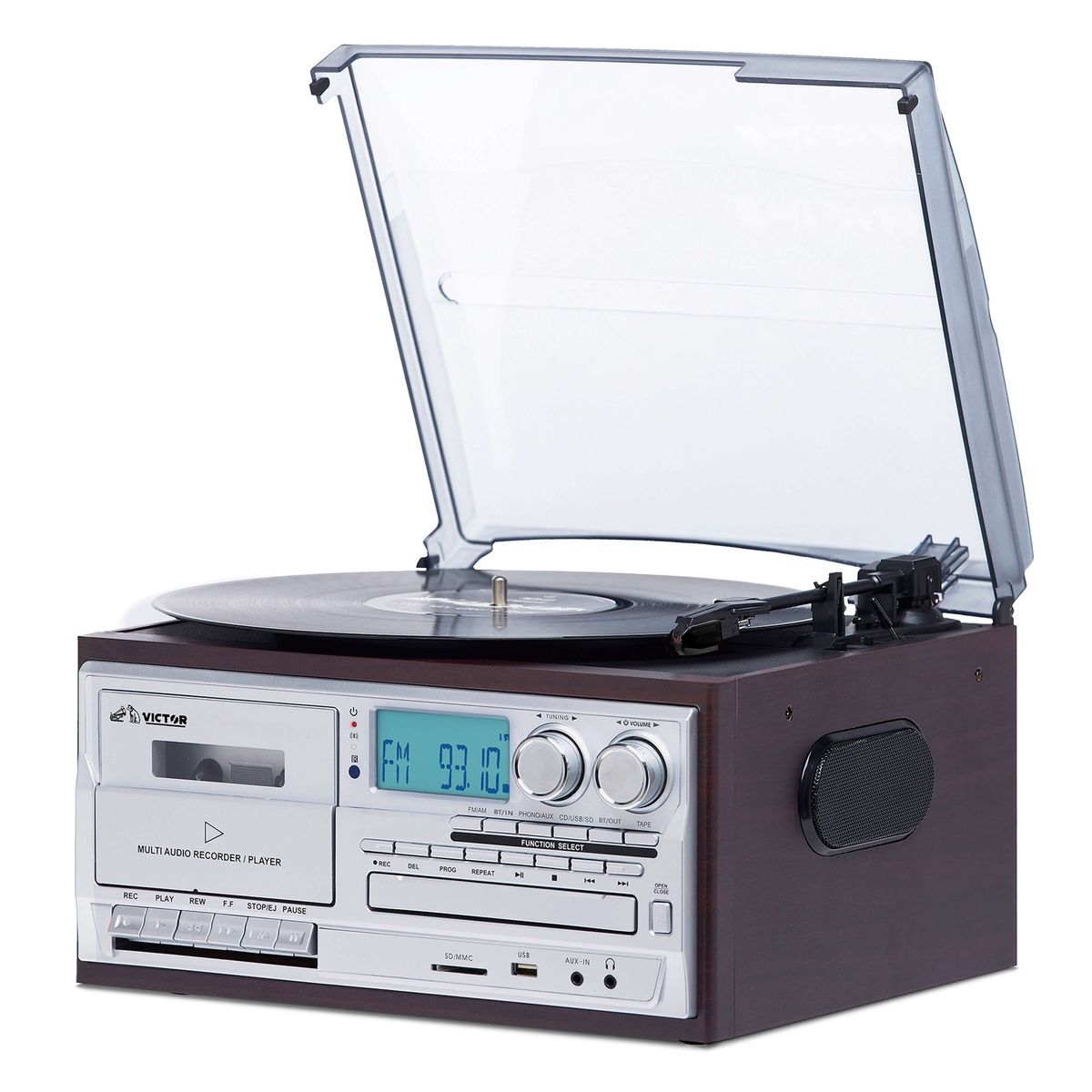 Cosmopolitan 8-in-1 Turntable Music Center - Espresso