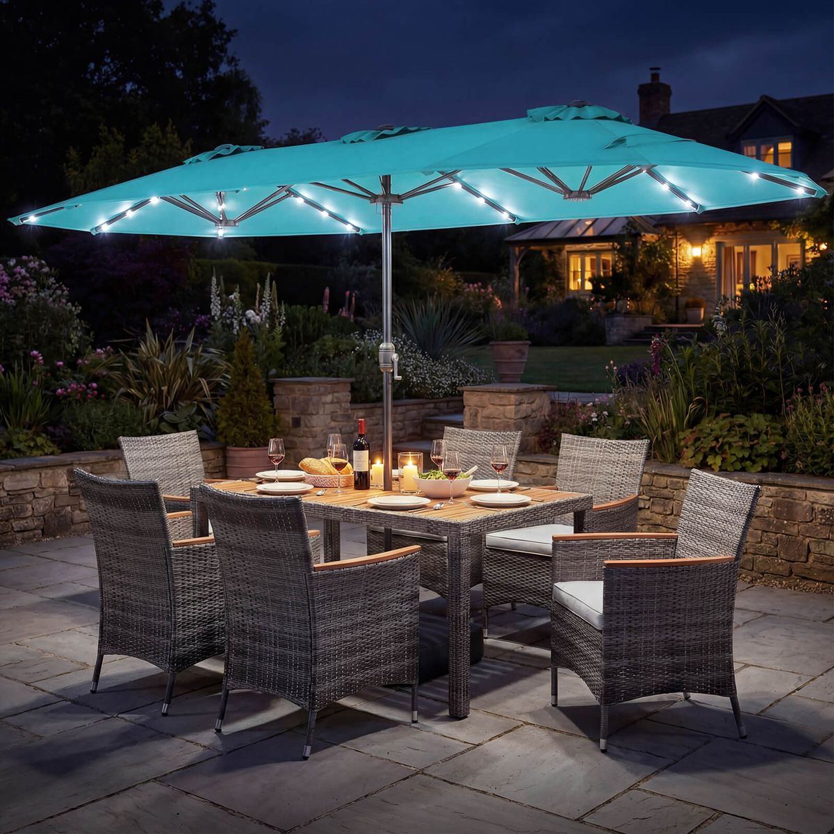 Outdoor Wicker Dining Furniture (8 Piece Set) - Tur