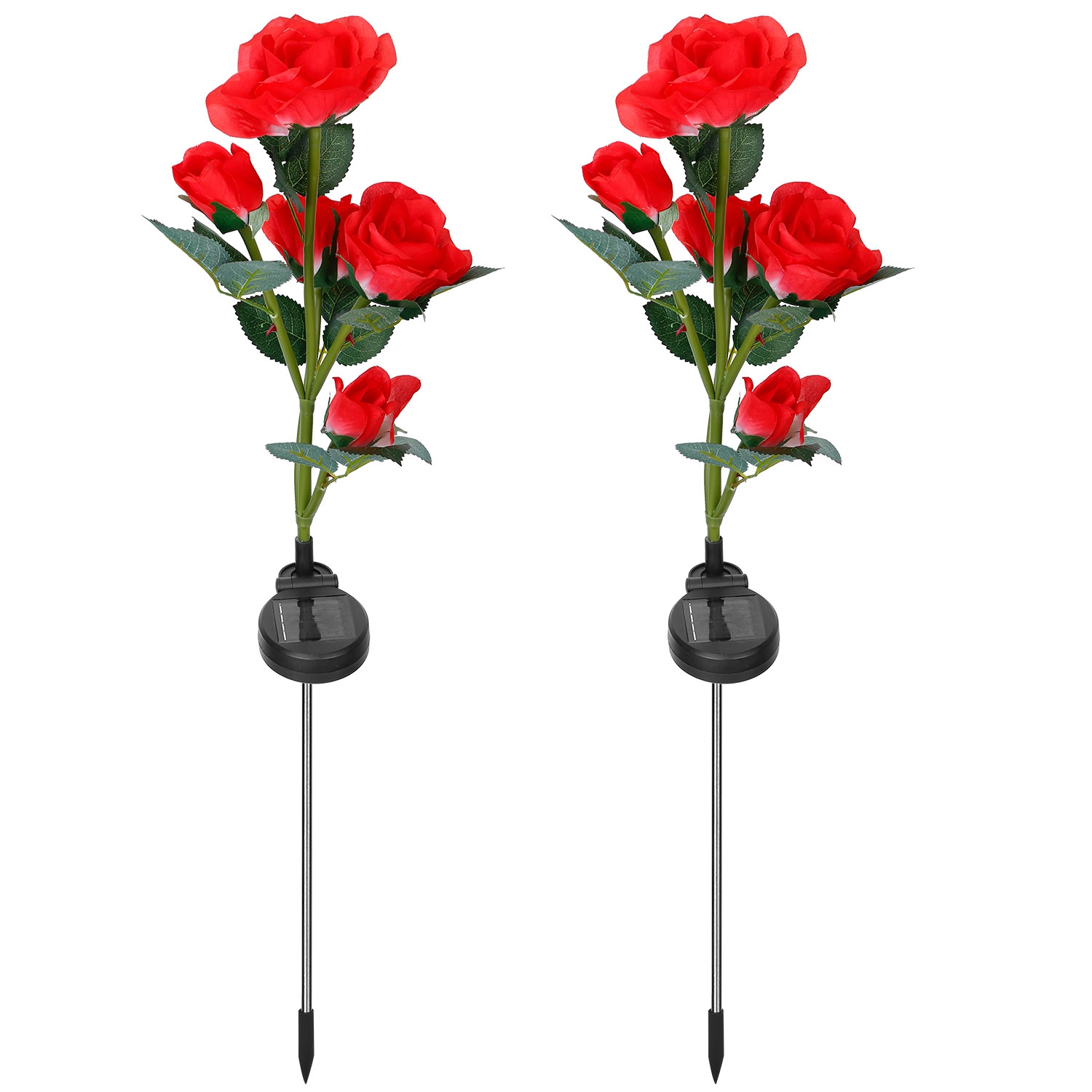 Solar Garden Rose Light (2-Pack) - Red