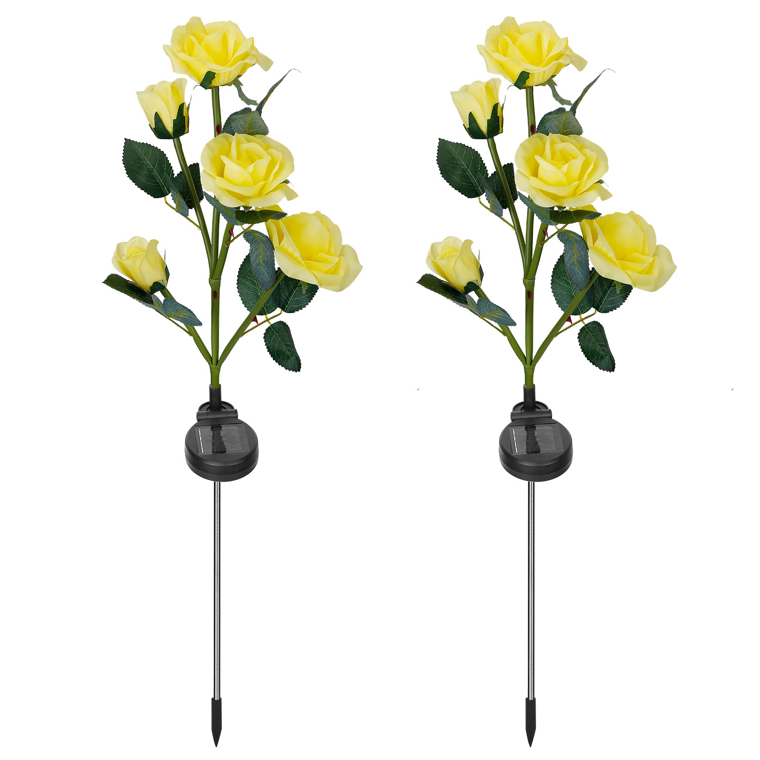 Solar Garden Rose Light (2-Pack) - Yellow