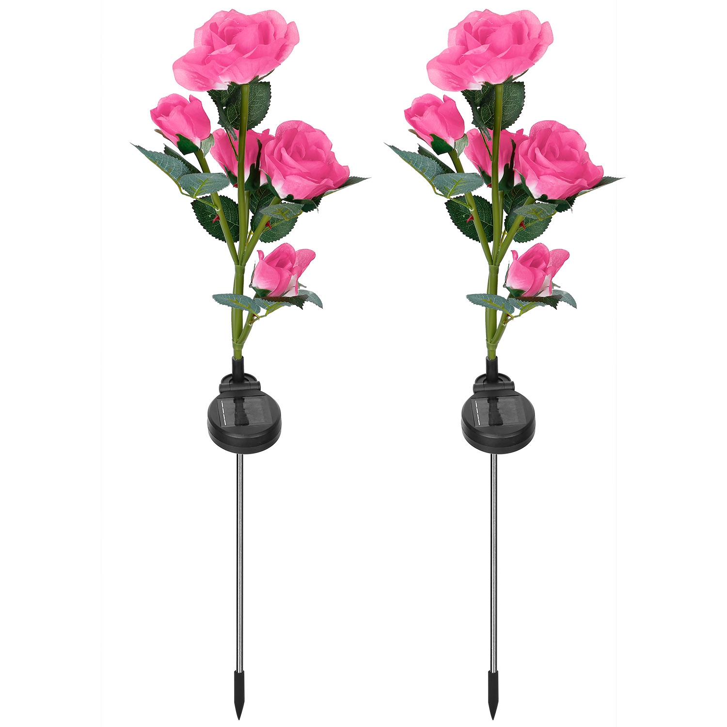 Solar Garden Rose Light (2-Pack) - Pink