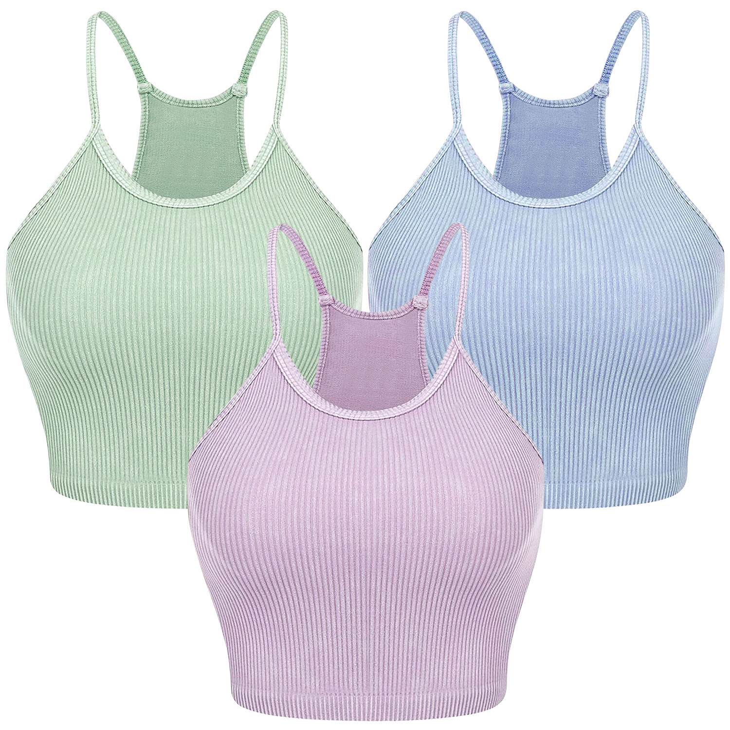 NPolar Women's Crop Top (3-Pack) - NPolar 3-Pack Womens Crop Top PBG- L