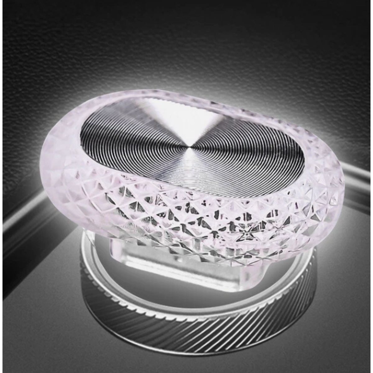 Oval Angel Eye USB Car Interior Decorative Light - White Light