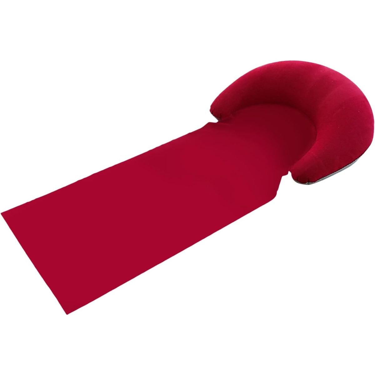 Portable Beach Mat with Inflatable Pillow - RED