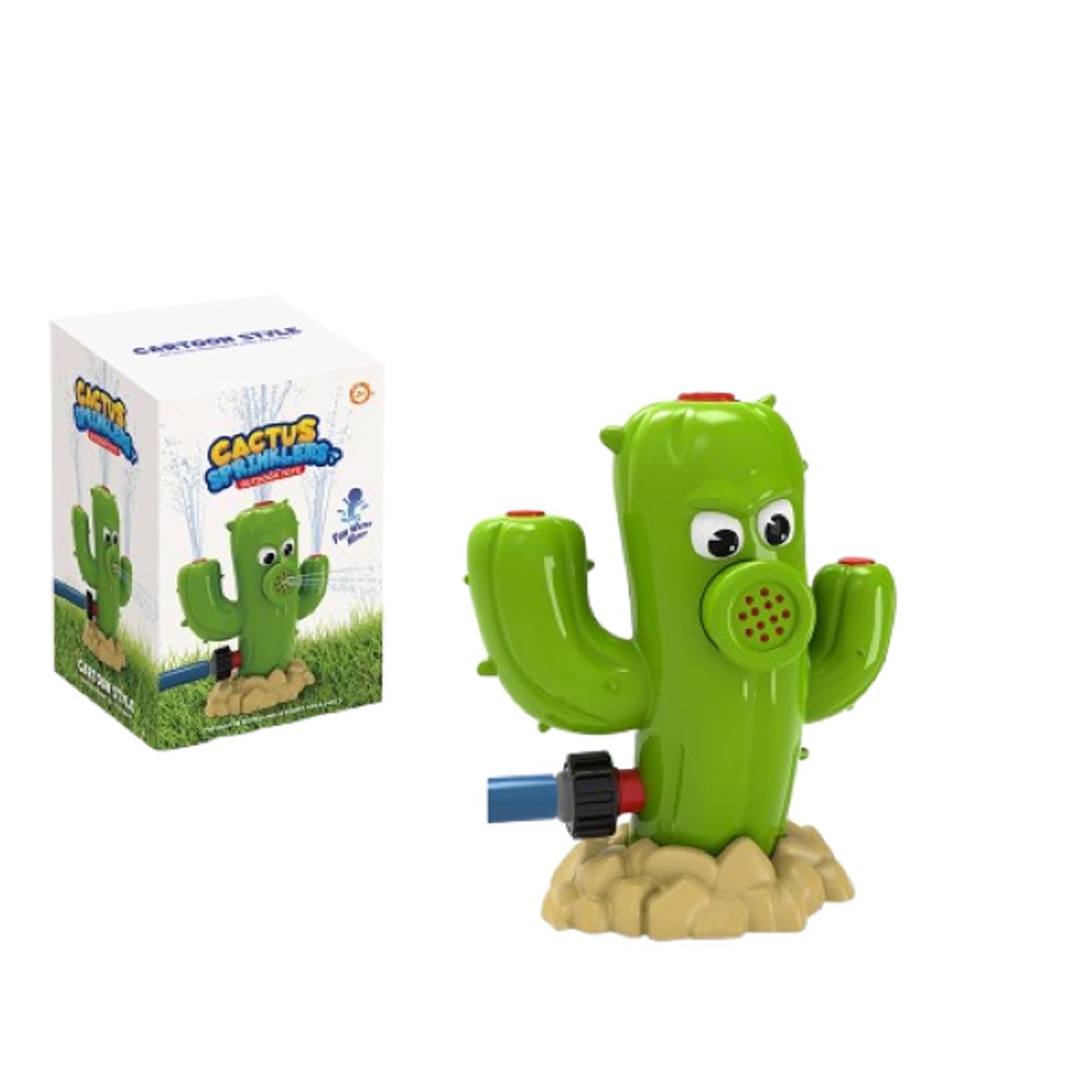 SplashBuddy Cartoon Sprinkler - Cactus-Style 1