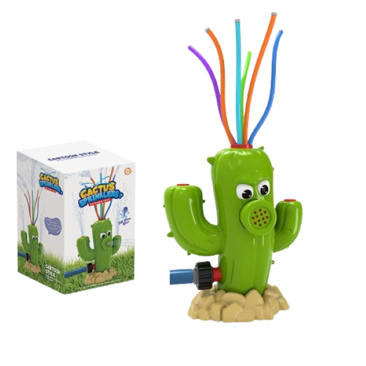 SplashBuddy Cartoon Sprinkler - Cactus-Style 2
