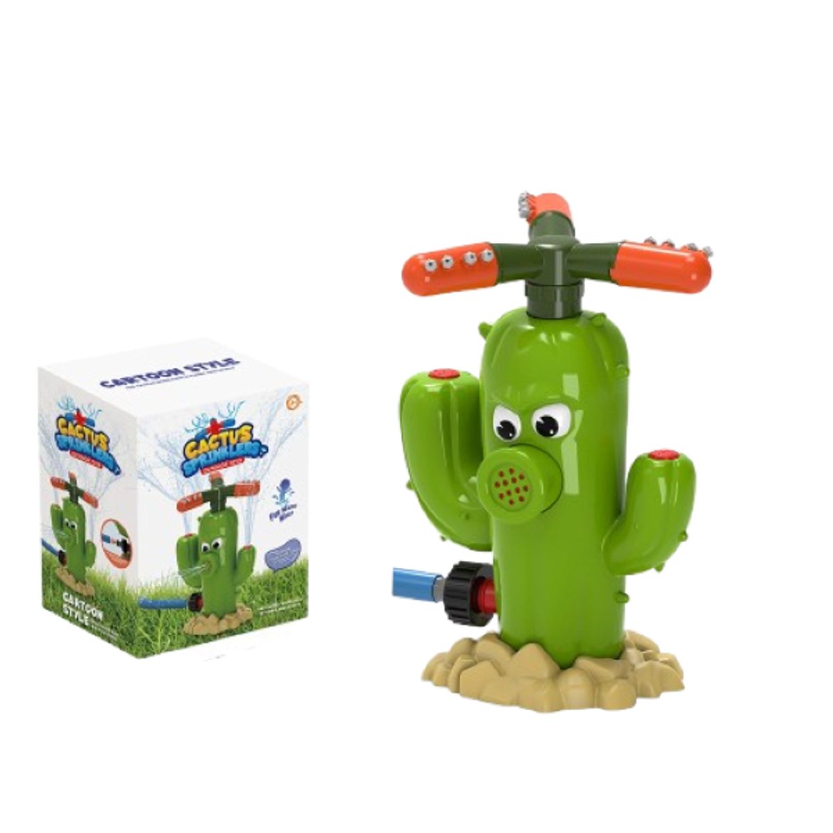 SplashBuddy Cartoon Sprinkler - Cactus-Style 3
