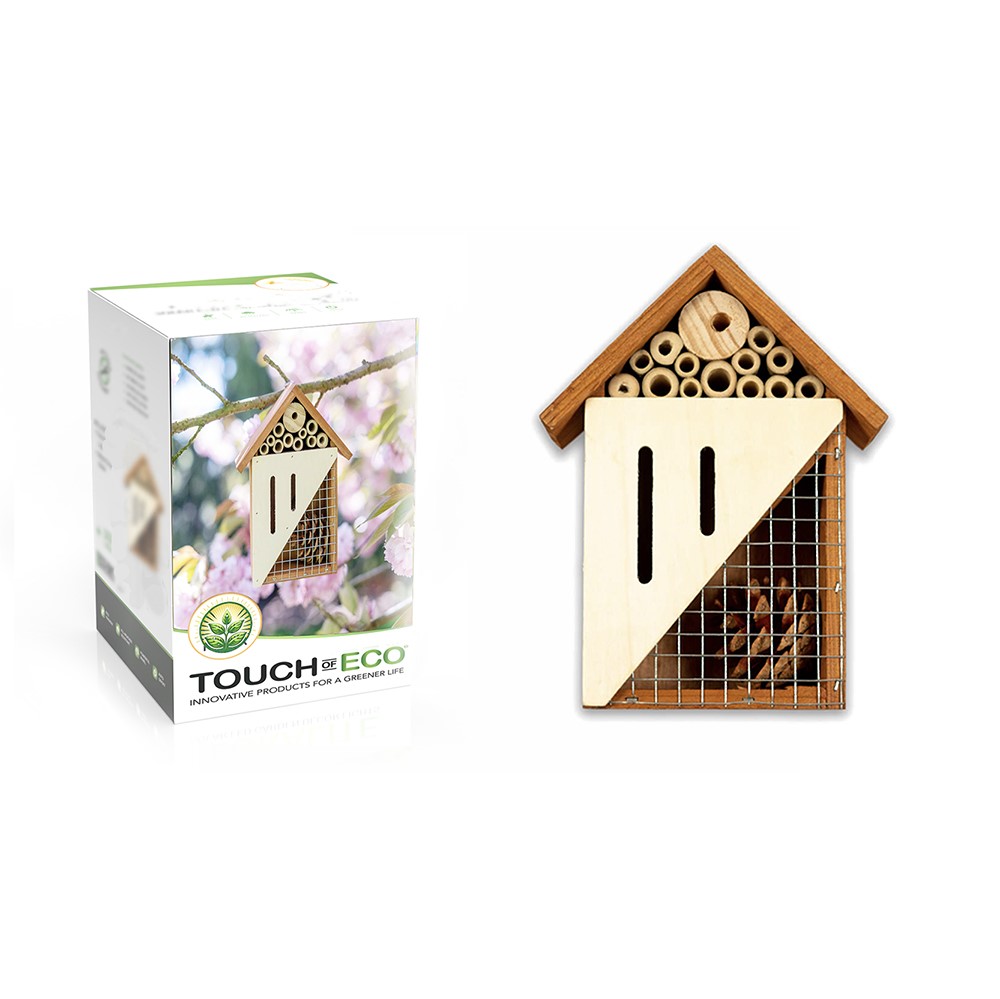 Bee & Butterfly Wooden Insect Home or Palace (1 or 2-Pack) - Pollination Home 1 Pack