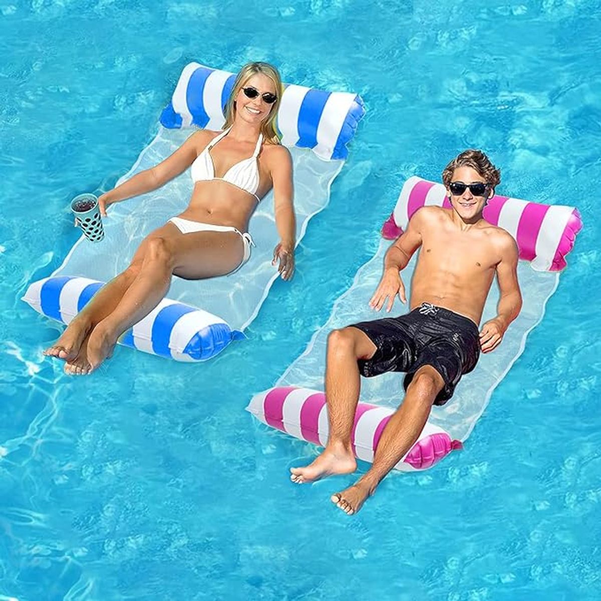 Inflatable Pool Float Hammock (2-Pack) - Style 1