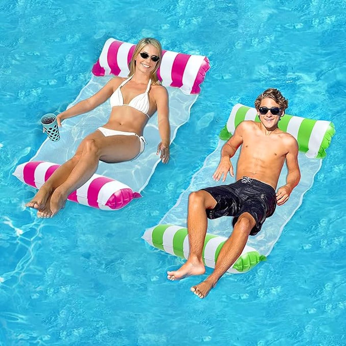 Inflatable Pool Float Hammock (2-Pack) - Style 3