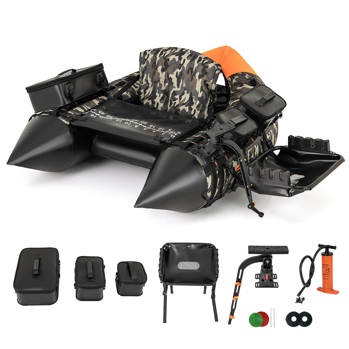 Portable Inflatable Fishing Boat - Camouflage