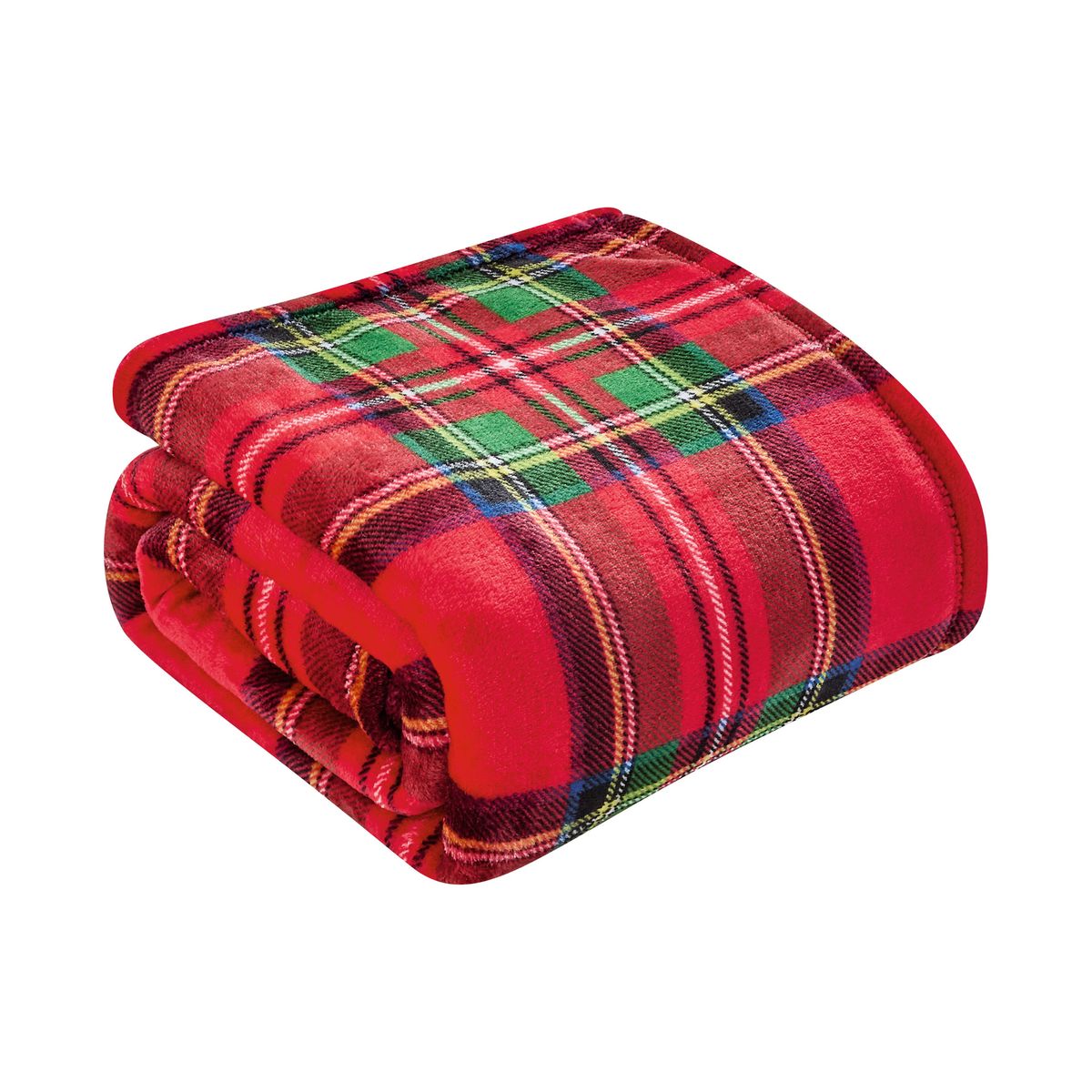 Plaid Printed Throw - Red Plaid No Sherpa
