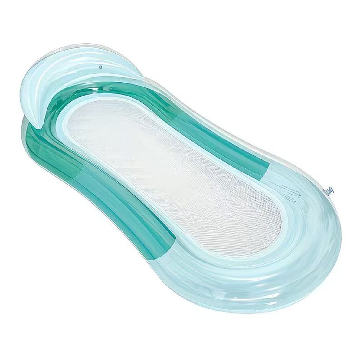 Transparent Inflatable Water Lounge - Blue