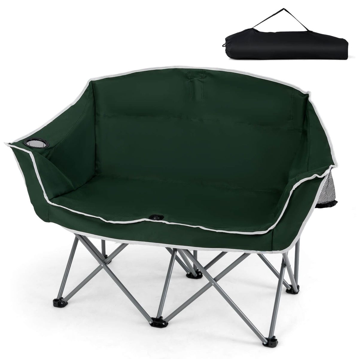 Double Duo Camping Chair - Lawn Chair-Green