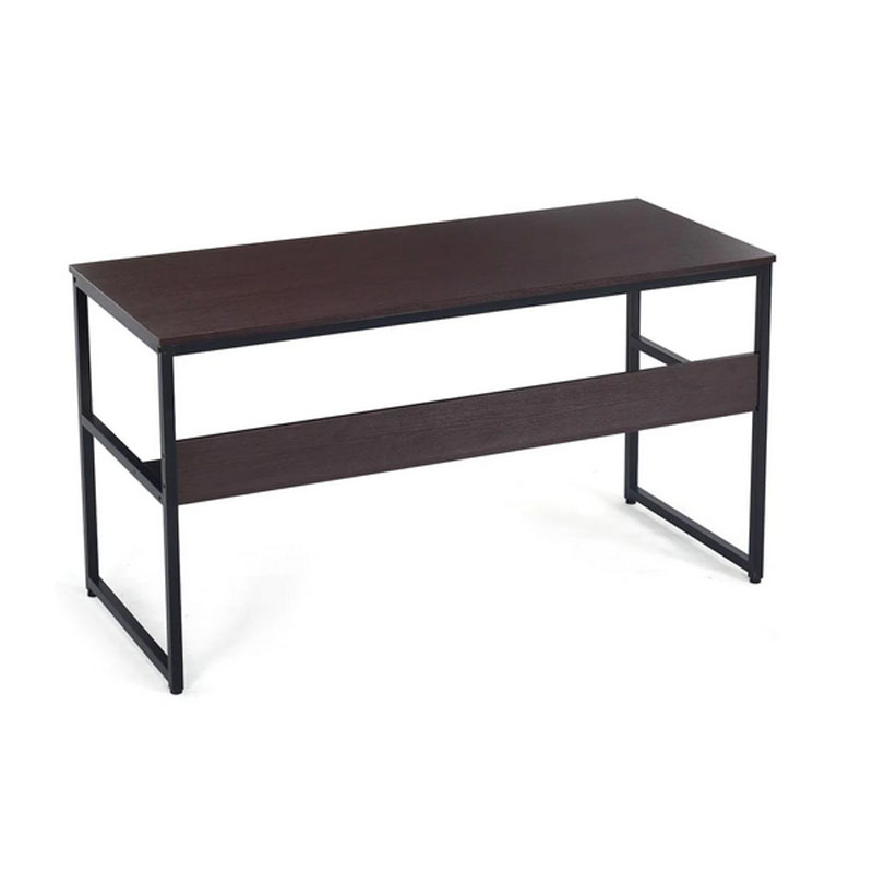 Industrial 55" Computer Desk with Storage Shelf  - Coffee