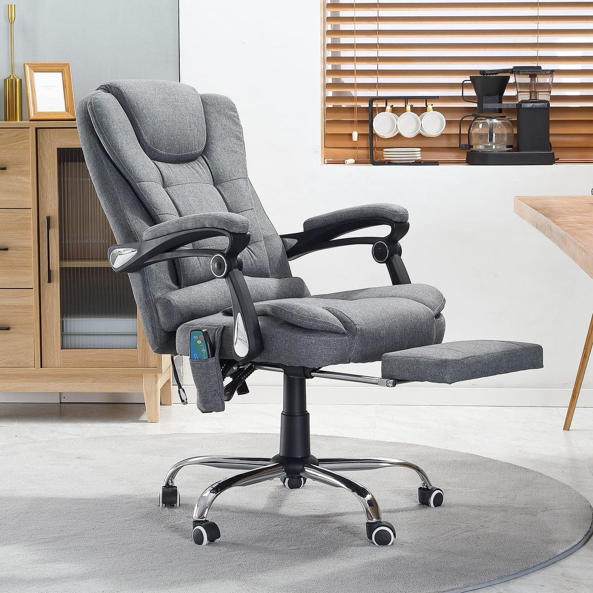 Ergonomic Reclining Office Chair with Optional Footrest - 13093GR-UG01