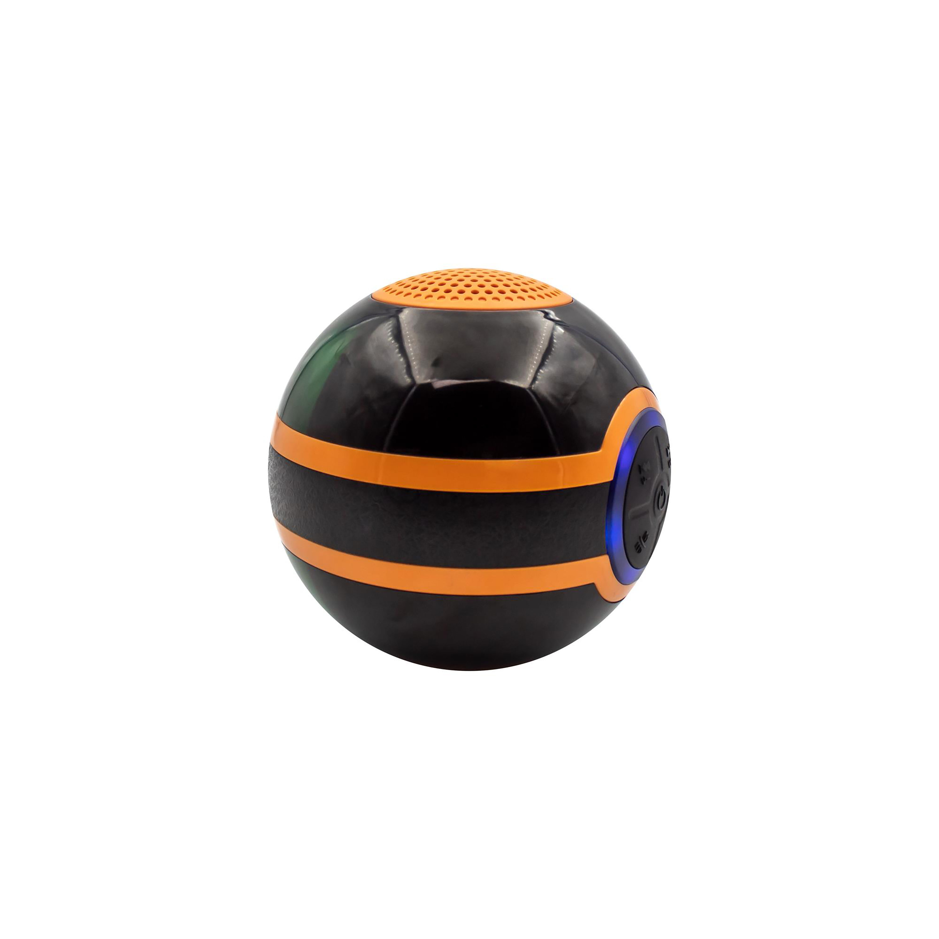 Portable Wireless Music Ball Speaker with LED Lights - Black