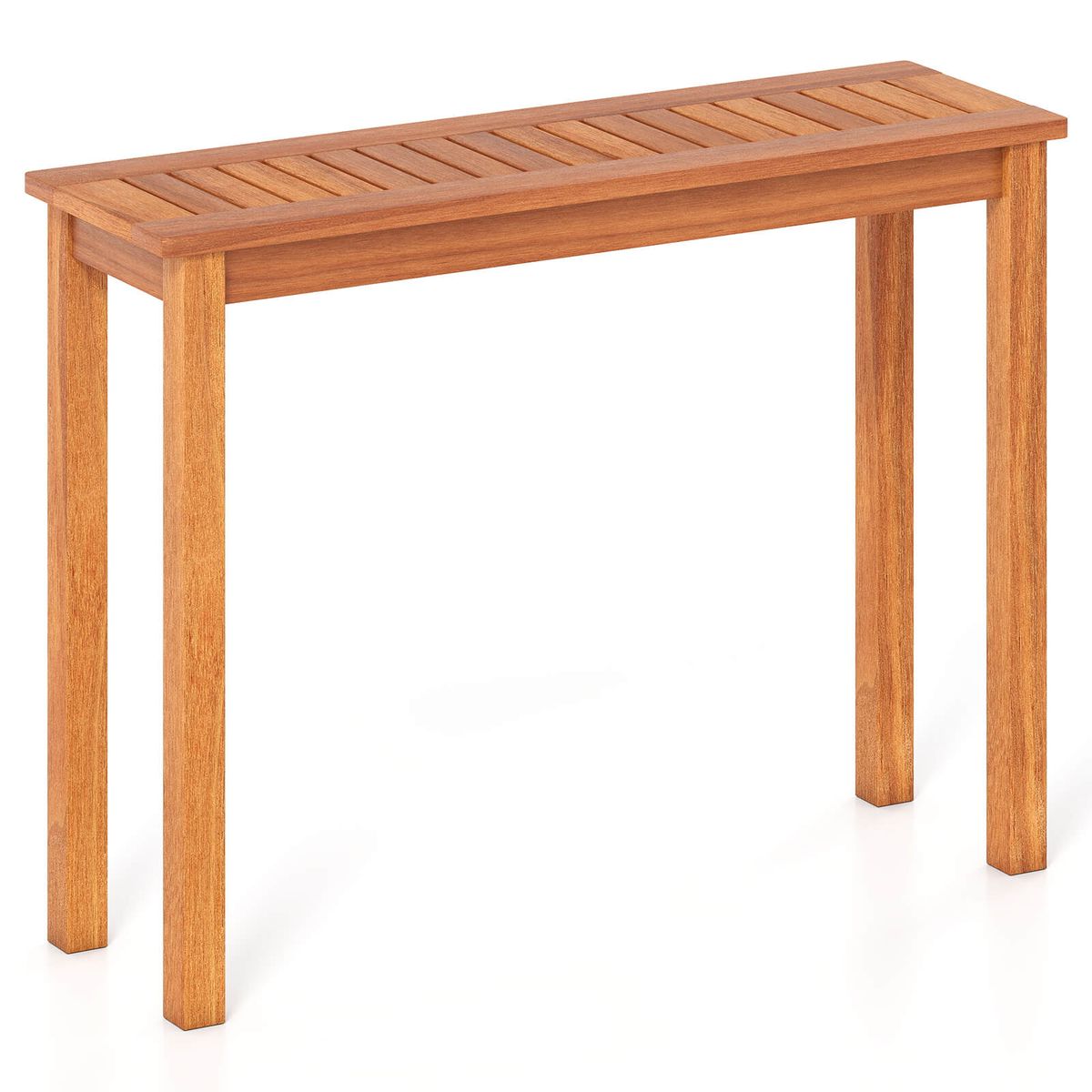 Outdoor Indoor Dining Table With Slatted Tabletop - 1-Piece