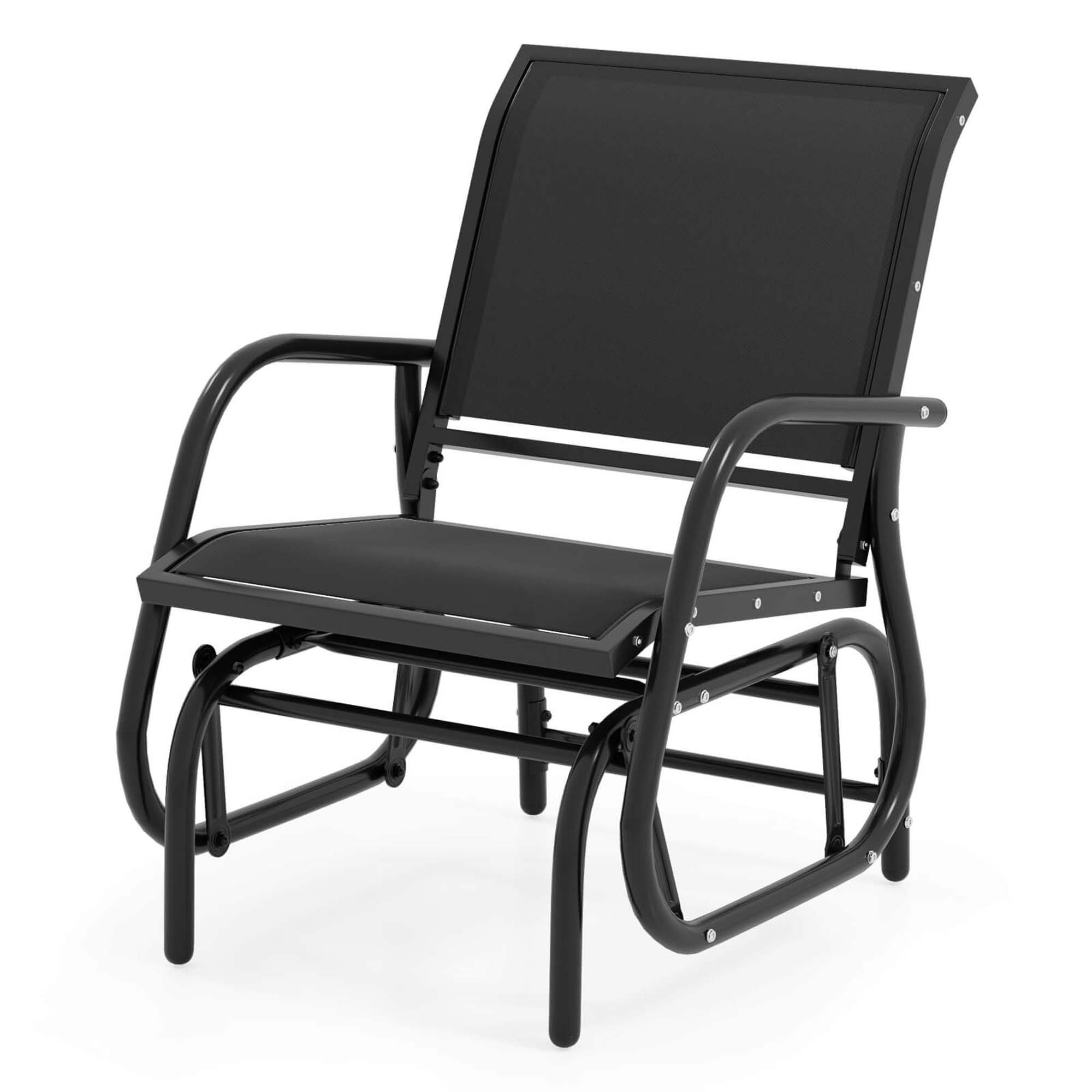 Outdoor Glider Rocking Chair (- or 2-Pack) - Black