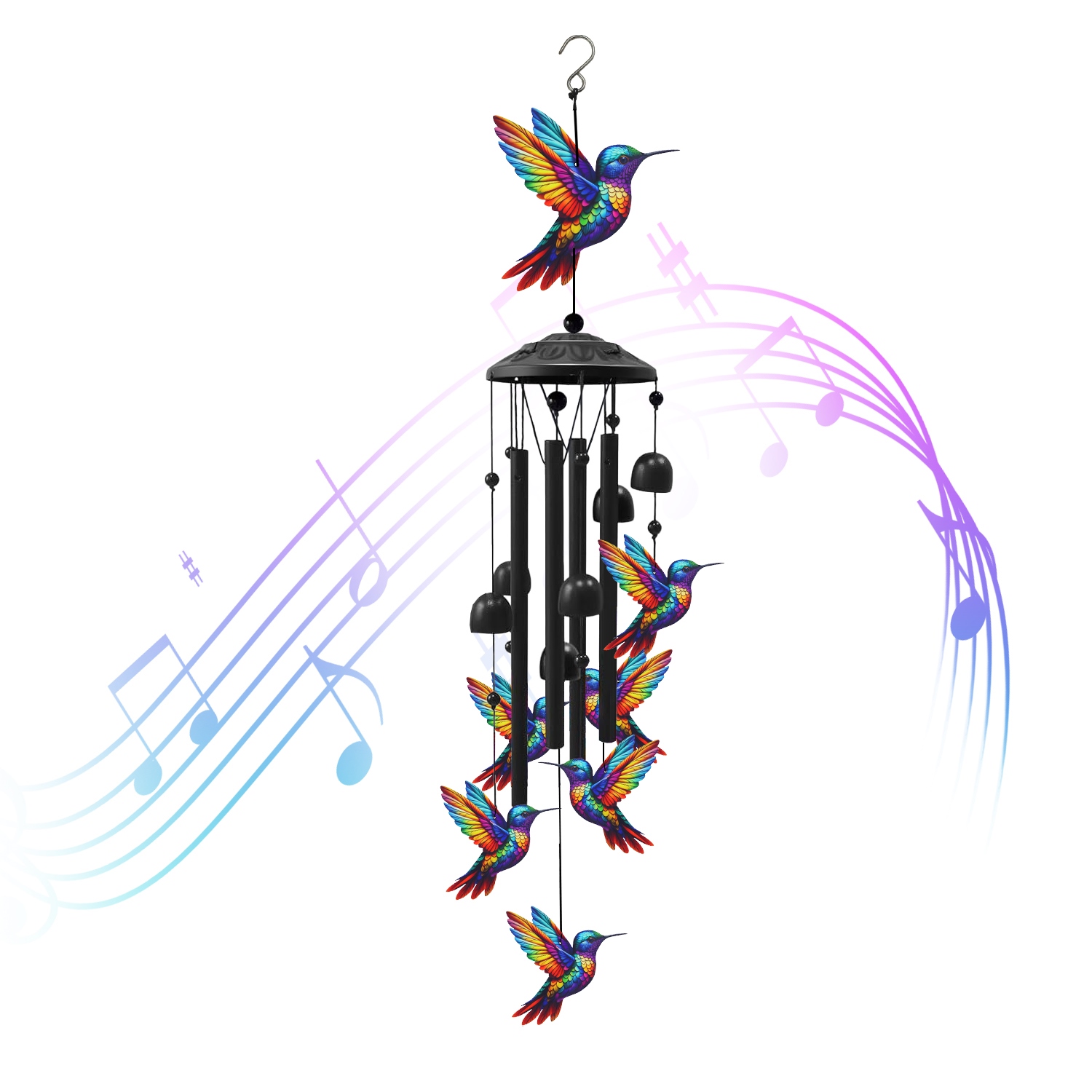 Metal Wind Chimes  - Hummingbird